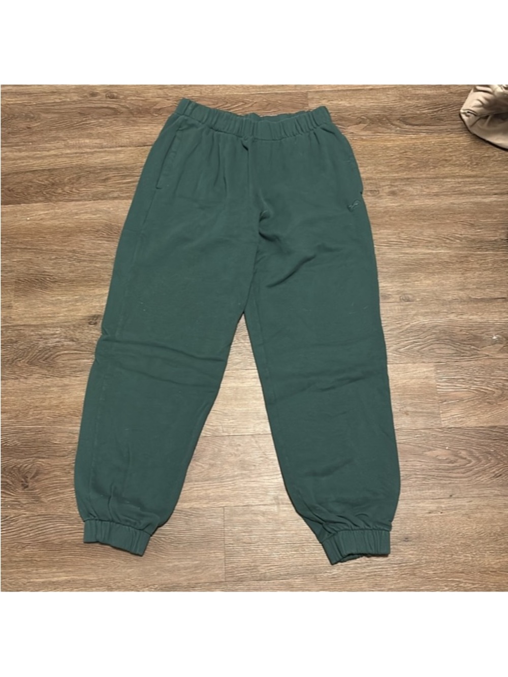 Hollister Deep Green Fleece Jogger Sweatpants medium